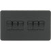 Knightsbridge Screwless Anthracite 6G Light Switch SF4200AT Available from RS Electrical Supplies