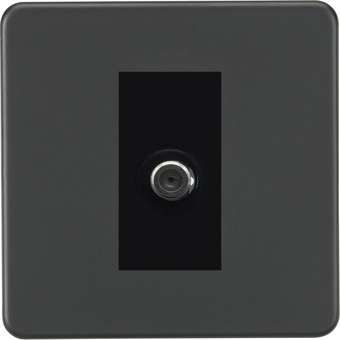 Knightsbridge Screwless Anthracite Satellite Socket SF0150MAT Available from RS Electrical Supplies