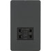 Knightsbridge Screwless Anthracite Shaver Socket SF8900AT Available from RS Electrical Supplies