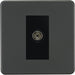 Knightsbridge Screwless Anthracite TV Socket SF0100MAT Available from RS Electrical Supplies