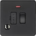 Knightsbridge Screwless Matt Black 13A Switched Spur with Neon & Flex Outlet SF6300FMBB Available from RS Electrical 