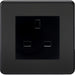 Knightsbridge Screwless Matt Black 13A Unswitched Socket SF13AMMBB Available from RS Electrical 