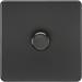 Knightsbridge Screwless Matt Black 1G Dimmer Switch SF2191MBB Available from RS Electrical 