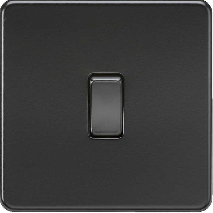 Knightsbridge Screwless Matt Black 20A Double Pole Switch SF8341MBB Available from RS Electrical 