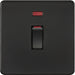 Knightsbridge Screwless Matt Black 45A Cooker Switch with Neon SF81MNMB Available from RS Electrical 