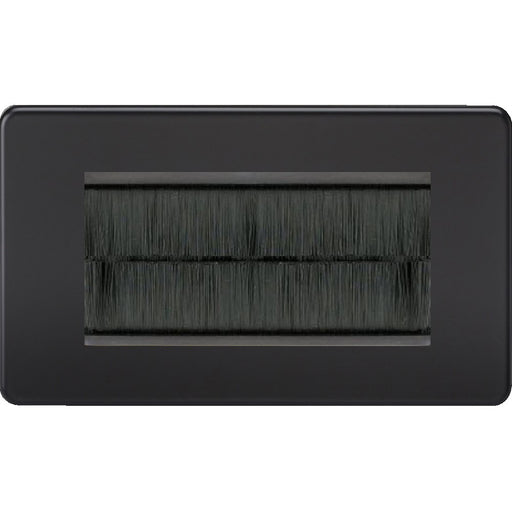 Knightsbridge Screwless Matt Black 4G Cable Brush Outlet SF4GMBBR Available from RS Electrical 