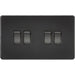 Knightsbridge Screwless Matt Black 4G Light Switch SF4100MBB Available from RS Electrical 