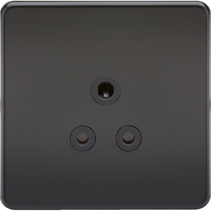 Knightsbridge Screwless Matt Black 5A Unswitched Socket SF5AMB Available from RS Electrical 