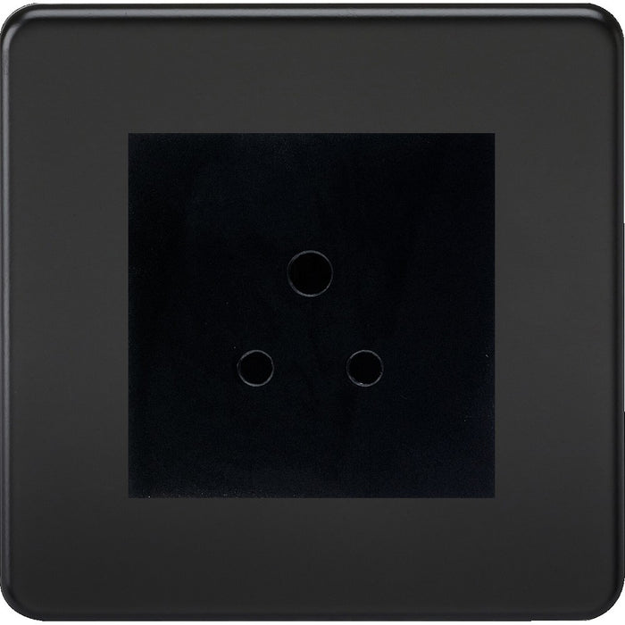 Knightsbridge Screwless Matt Black 5A Unswitched Socket SF5AMMBB Available from RS Electrical 