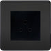 Knightsbridge Screwless Matt Black 5A Unswitched Socket SF5AMMBB Available from RS Electrical 