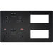 Knightsbridge Screwless Matt Black Double Socket Combination Plate SFR998MBB Available from RS Electrical 