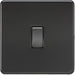 Knightsbridge Screwless Matt Black Intermediate Light Switch SF1200MBB Available from RS Electrical 