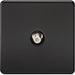 Knightsbridge Screwless Matt Black Non-Isolated Satellite Socket SF0150MB Available from RS Electrical 