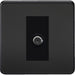 Knightsbridge Screwless Matt Black Satellite Socket SF0150MMBB Available from RS Electrical 