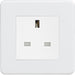 Knightsbridge Screwless Matt White 13A Unswitched Socket SF13AMMWAvailable from RS Electrical