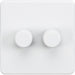 Knightsbridge Screwless Matt White 2G Dimmer Switch SF2192MWAvailable from RS Electrical