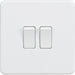 Knightsbridge Screwless Matt White 2G Intermediate Light Switch SF1202MWAvailable from RS Electrical