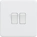 Knightsbridge Screwless Matt White 2G Light Switch SF3000MWAvailable from RS Electrical