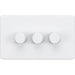 Knightsbridge Screwless Matt White 3G Dimmer Switch SF2193MWAvailable from RS Electrical