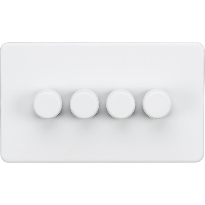 Knightsbridge Screwless Matt White 4G Dimmer Switch SF2194MWAvailable from RS Electrical