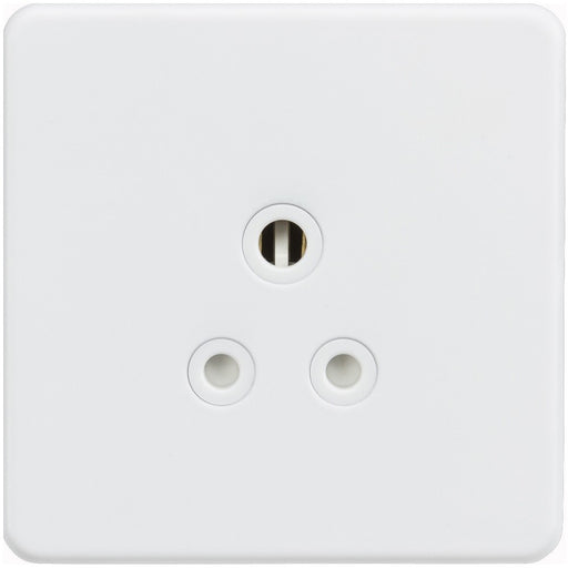 Knightsbridge Screwless Matt White 5A Unswitched Socket SF5AMW Available from RS Electrical