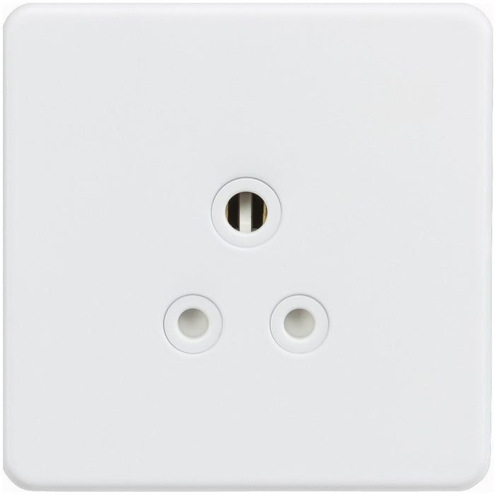 Knightsbridge Screwless Matt White 5A Unswitched Socket SF5AMWAvailable from RS Electrical