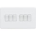 Knightsbridge Screwless Matt White 6G Light Switch SF4200MWAvailable from RS Electrical