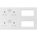 Knightsbridge Screwless Matt White Double Socket Combination Plate SFR298MWAvailable from RS Electrical