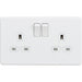 Knightsbridge Screwless Matt White Double Socket SFR9000MWAvailable from RS Electrical