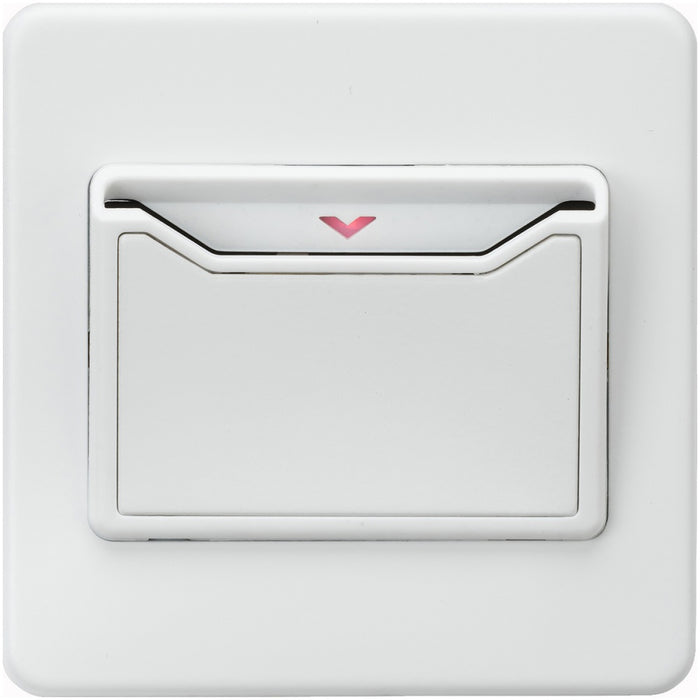 Knightsbridge Screwless Matt White Hotel Key Card Switch SFCARDMWAvailable from RS Electrical