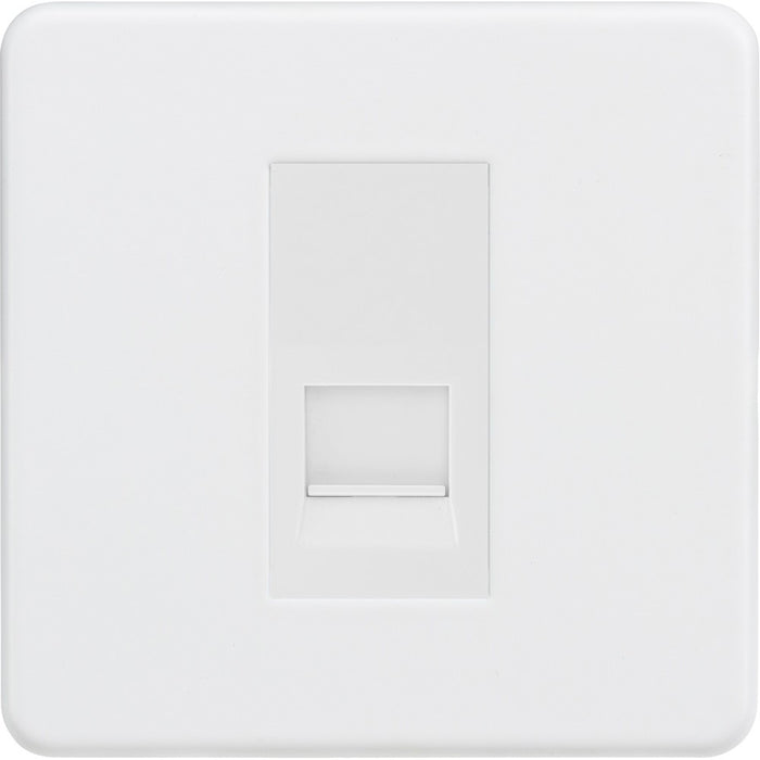 Knightsbridge Screwless Matt White Master Telephone Socket SF7300MMWAvailable from RS Electrical