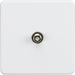 Knightsbridge Screwless Matt White Non-Isolated Satellite Socket SF0150MWAvailable from RS Electrical