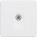 Knightsbridge Screwless Matt White Satellite Socket SF0150MMWAvailable from RS Electrical