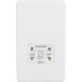 Knightsbridge Screwless Matt White Shaver Socket SF8900MWAvailable from RS Electrical