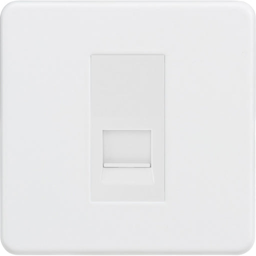 Knightsbridge Screwless Matt White Slave Telephone Socket SF7400MMWAvailable from RS Electrical