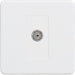 Knightsbridge Screwless Matt White TV Socket SF0100MMWAvailable from RS Electrical