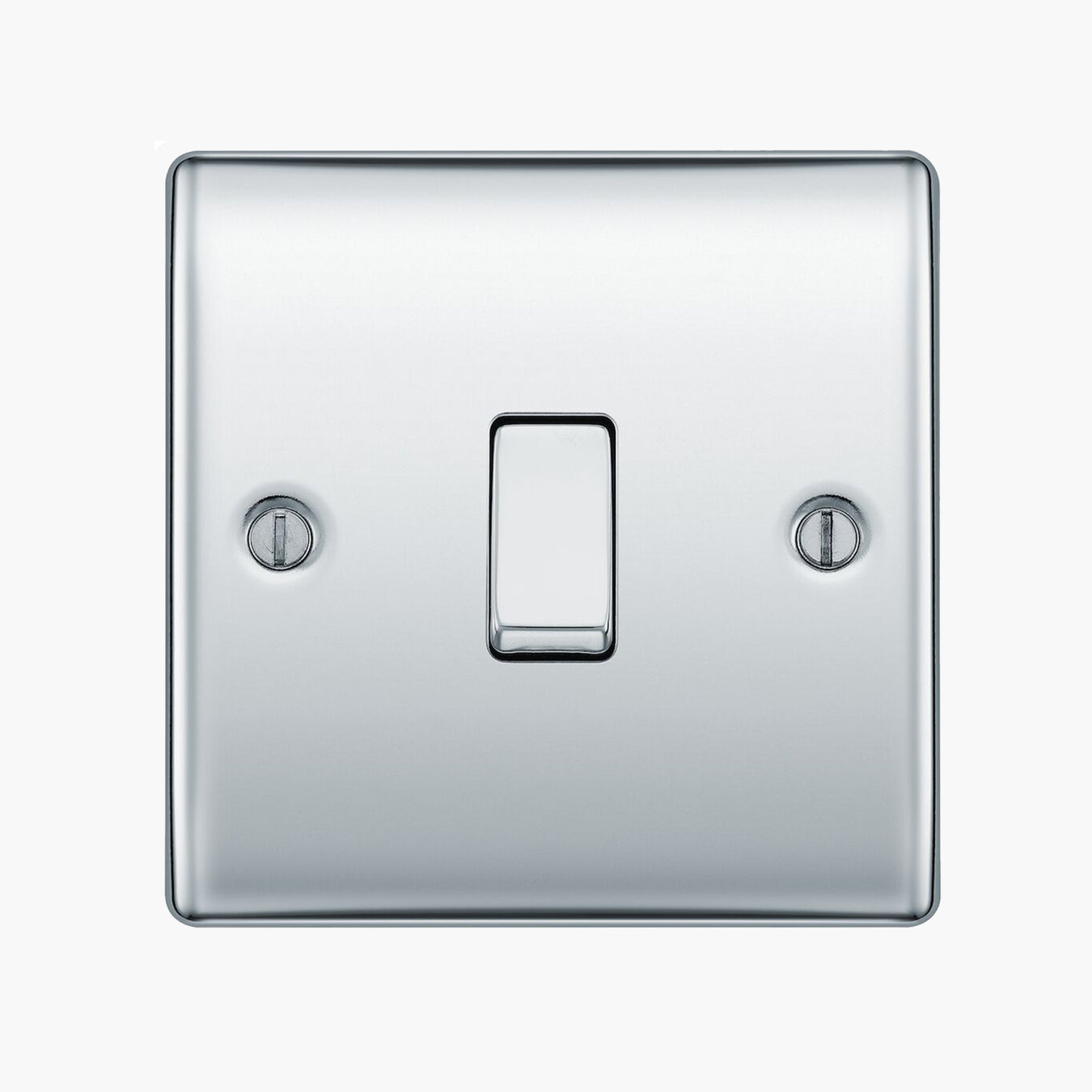 BG Nexus Metal Polished chrome Intermediate Switches available from RS Electrical Supplies