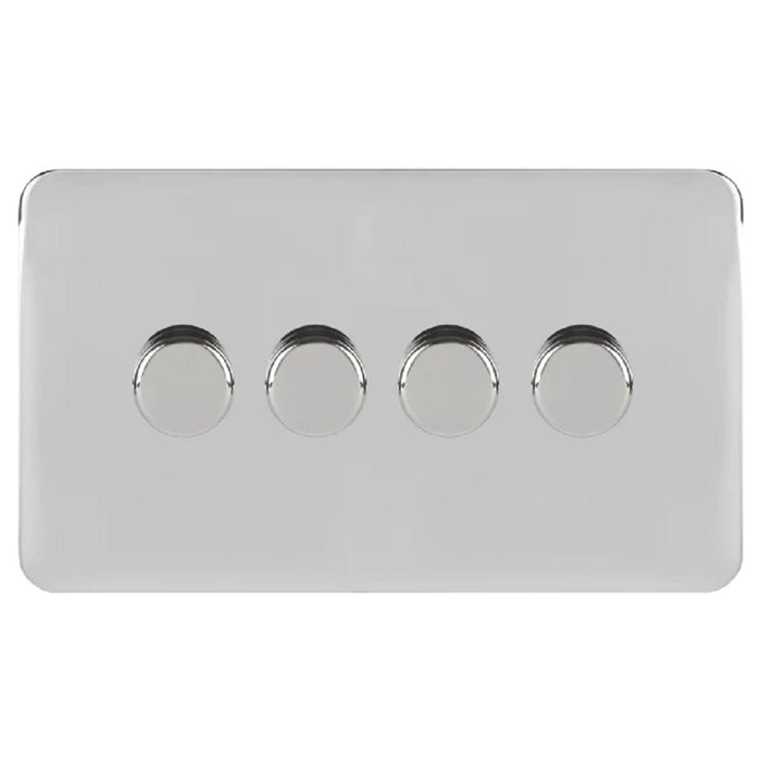 Schneider Lisse Deco Polished Chrome 4G 2W LED 150W Dimmer Switch GGBL6042LMPCS