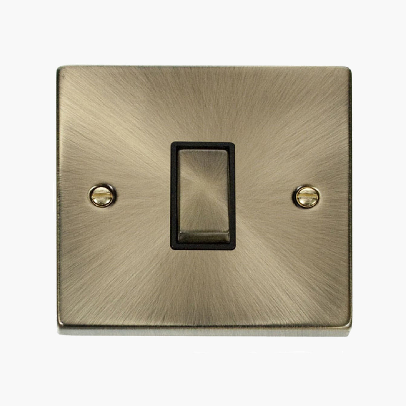 Click Deco Antique Brass intermediate switches available from RS Electrical Supplies