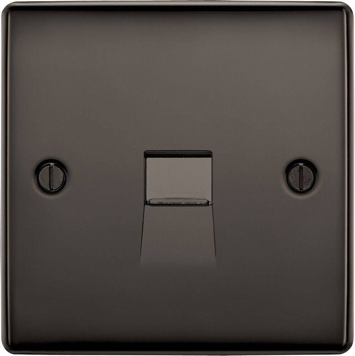 BG Nexus Metal Black Nickel Secondary Telephone Socket NBNBTS1 Available from RS Electrical Supplies