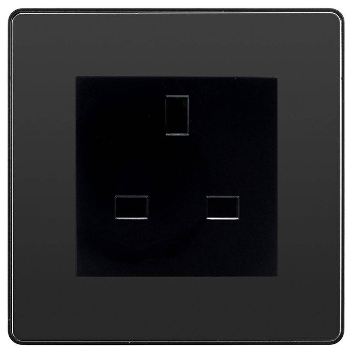 BG Evolve Black Chrome 13A Unswitched Socket PCDBC13AUSSB Available from RS Electrical Supplies