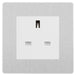 BG Evolve Brushed Steel 13A Unswitched Socket PCDBS13AUSSW Available from RS Electrical Supplies