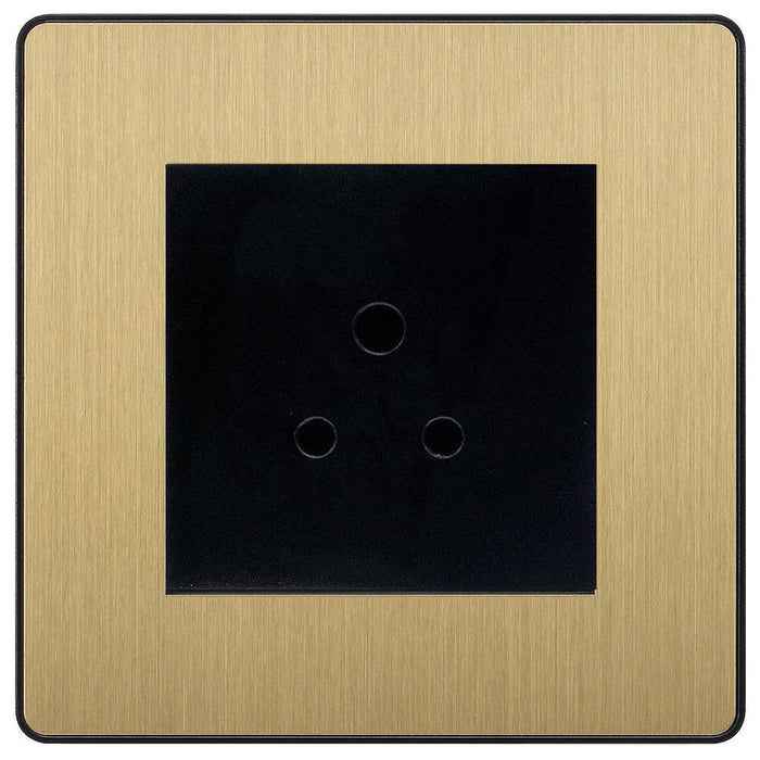 BG Evolve Satin Brass 5A Unswitched Socket PCDSB5AUSSB Available from RS Electrical Supplies