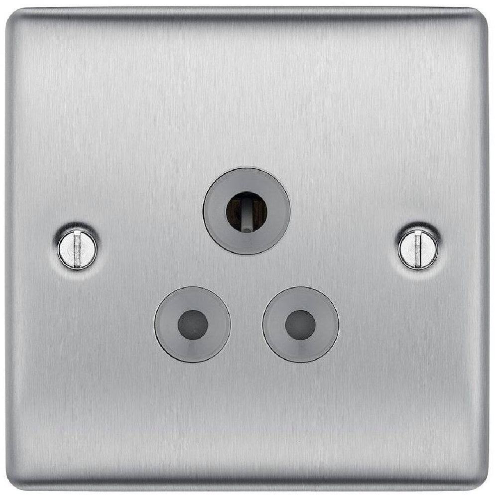 BG Nexus Metal Brushed Steel 5A Unswitched Socket NBS29G | RS ...