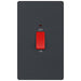 BG Evolve Matt Grey 45A double pole switch with LED PCDMG72B Available from RS Electrical Supplies