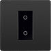 BG Evolve Black Chrome 1G Secondary Touch Dimmer Switch PCDBCTDS1B Available from RS Electrical Supplies