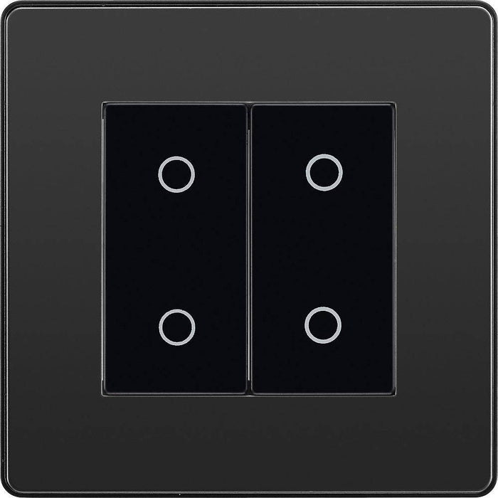 BG Evolve Black Chrome 2G Secondary Touch Dimmer Switch PCDBCTDS2B Available from RS Electrical Supplies