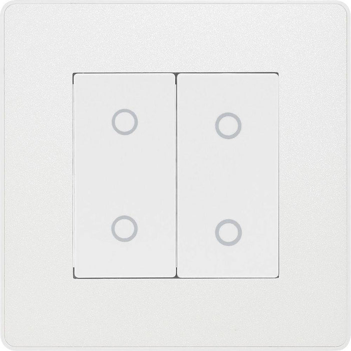 BG Evolve Pearl White 2G Master Touch Dimmer Switch PCDCLTDM2W Available from RS Electrical Supplies