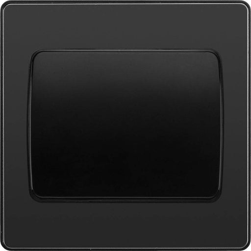 BG Evolve Black Chrome 1G 2W Wide Rocker Light Switch PCDBC12WB Available from RS Electrical Supplies