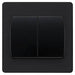 BG Evolve Matt Black 2G 2W Wide Rocker Light Switch PCDMB42WB Available from RS Electrical Supplies